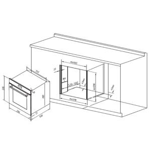 Integrierbarer Multifunktionsofen mit 72 Litern Cecotec Bolero Hexa M226000 Glass Grey A 2800W
