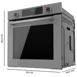 Integrierbarer Multifunktionsofen mit 72 Litern Cecotec Bolero Hexa M226000 Glass Grey A 2800W