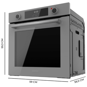 Integrierbarer Multifunktionsofen mit 72 Litern Cecotec Bolero Hexa M226000 Glass Grey A 2800W