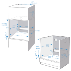 Integrierbarer Multifunktionsofen mit 72 Litern Cecotec Bolero Hexa SM406000 Glass Grey A+ 2900W