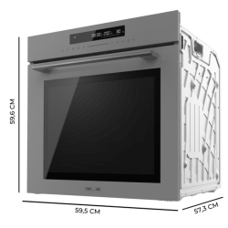 Integrierbarer Multifunktionsofen mit 72 Litern Cecotec Bolero Hexa SM406000 Glass Grey A+ 2900W