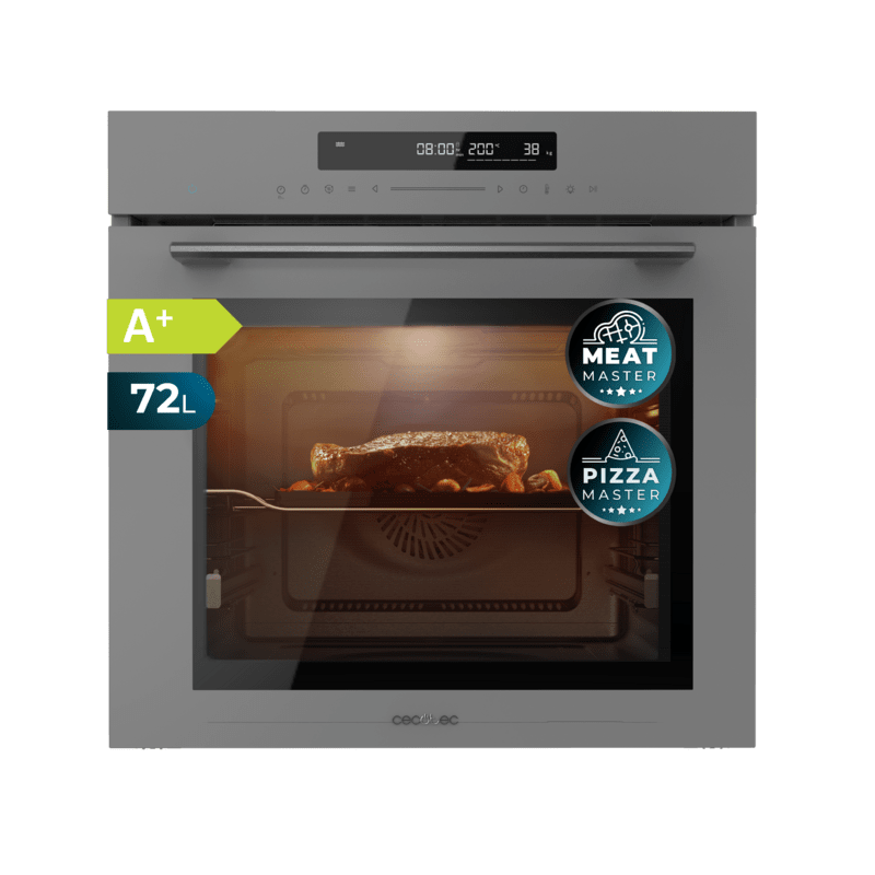 Integrierbarer Multifunktionsofen mit 72 Litern Cecotec Bolero Hexa SM406000 Glass Grey A+ 2900W
