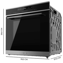 Horno Convencional Integrable con Microondas Line de 72 Litros Cecotec Bolero Hexa MWO706000 Line 2880W