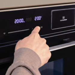 Horno Convencional Integrable con Microondas Line de 50 Litros Cecotec Bolero Hexa MWS704500 Glass Black 2880W