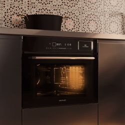 Horno Convencional Integrable con Microondas Line de 50 Litros Cecotec Bolero Hexa MWS704500 Glass Black 2880W