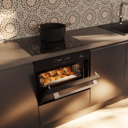 Horno Convencional Integrable con Microondas Line de 50 Litros Cecotec Bolero Hexa MWS704500 Glass Black 2880W