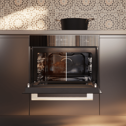 Horno Convencional Integrable con Microondas Line de 50 Litros Cecotec Bolero Hexa MWS704500 Glass Black 2880W