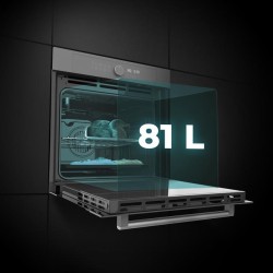Horno Integrierbare Heißluftfritteuse mit 81 Litros Cecotec Bolero Hexa AF316000 Glass Grey A