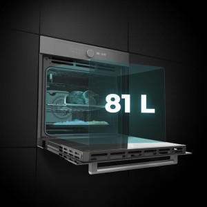 Horno Integrierbare Heißluftfritteuse mit 81 Litros Cecotec Bolero Hexa AF316000 Glass Grey A