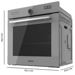 Horno Integrierbare Heißluftfritteuse mit 81 Litros Cecotec Bolero Hexa AF316000 Glass Grey A