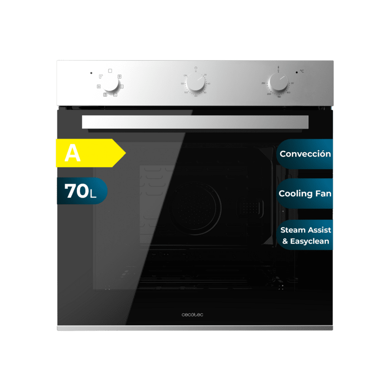 Horno Integrable Multifunción de 70 Litros Cecotec Bolero Hexa M236000 Line Time A 2800W Horno Integrable Multifunción de 70 Litros Cecotec Bolero Hexa M236000 Line Time A 2800W