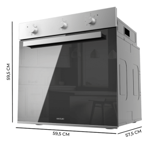 Integrierbarer Multifunktionsofen von 70 Liter Cecotec Bolero Hexa M236000 Mirror Time A 2800W