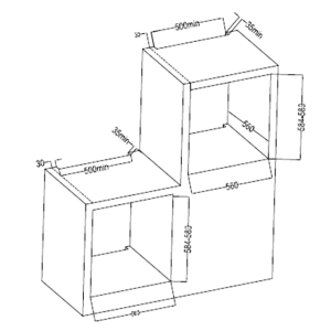 Herkömmlicher integrierbarer 80-Liter-Ofen Cecotec Bolero Hexa C126400 Line A 2800W