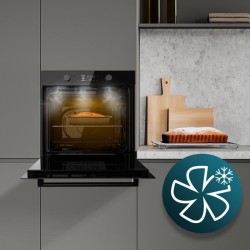 Horno Integrable Pirolítico de 73 Litros Cecotec Bolero Hexa P526000 Glass Black A 2800W