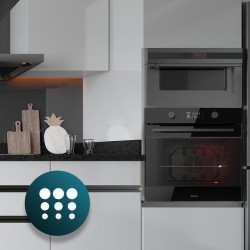 Horno Integrable Pirolítico de 73 Litros Cecotec Bolero Hexa P526000 Glass Black A 2800W