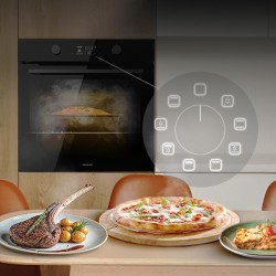 Horno Integrable Pirolítico de 73 Litros Cecotec Bolero Hexa P526000 Glass Black A 2800W
