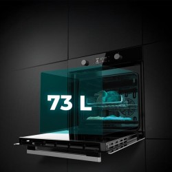 Horno Integrable Pirolítico de 73 Litros Cecotec Bolero Hexa P526000 Glass Black A 2800W