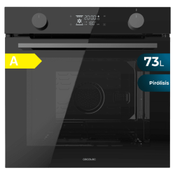 Horno Integrable Pirolítico de 73 Litros Cecotec Bolero Hexa P526000 Glass Black A 2800W