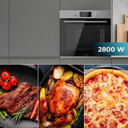 Horno Integrable Pirolítico de 73 Litros Cecotec Bolero Hexa P526000 Line A 2800W