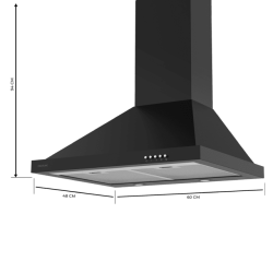 Pyramidenförmige Abzugshaube Cecotec Bolero Flux PM 604300 Black C