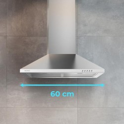 Pyramidenförmige Abzugshaube Cecotec Bolero Flux PM 603500 Inox B
