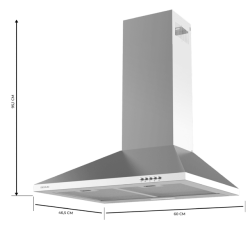 Pyramidenförmige Abzugshaube Cecotec Bolero Flux PM 603500 Inox B