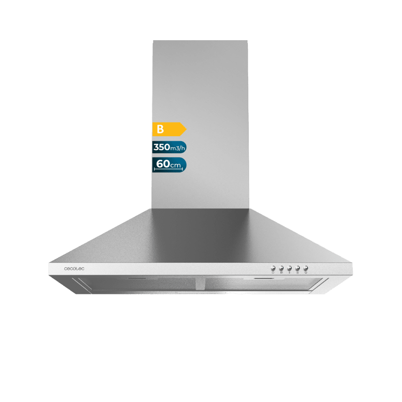 Pyramidenförmige Abzugshaube Cecotec Bolero Flux PM 603500 Inox B
