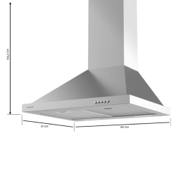 Pyramidenförmige Abzugshaube Cecotec Bolero Flux PM 606500 Inox A