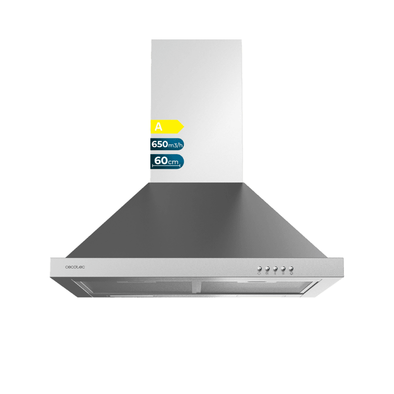 Pyramidenförmige Abzugshaube Cecotec Bolero Flux PM 606500 Inox A