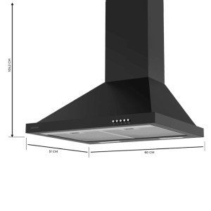 Pyramide von Campana Extractora Cecotec Bolero Flux PM 606500 Black A