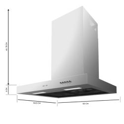 Dunstabzugshaube T Cecotec Bolero Flux TM 606500 Inox A