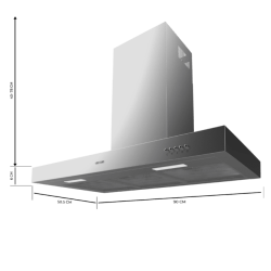 Dunstabzugshaube T Cecotec Bolero Flux TM 906500 Inox A