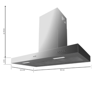 Dunstabzugshaube T Cecotec Bolero Flux TM 906500 Inox A