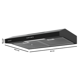Herkömmliche Dunstabzugshaube Cecotec Bolero Flux CM 602200 Black B