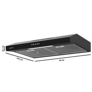 Herkömmliche Dunstabzugshaube Cecotec Bolero Flux CM 602200 Black B