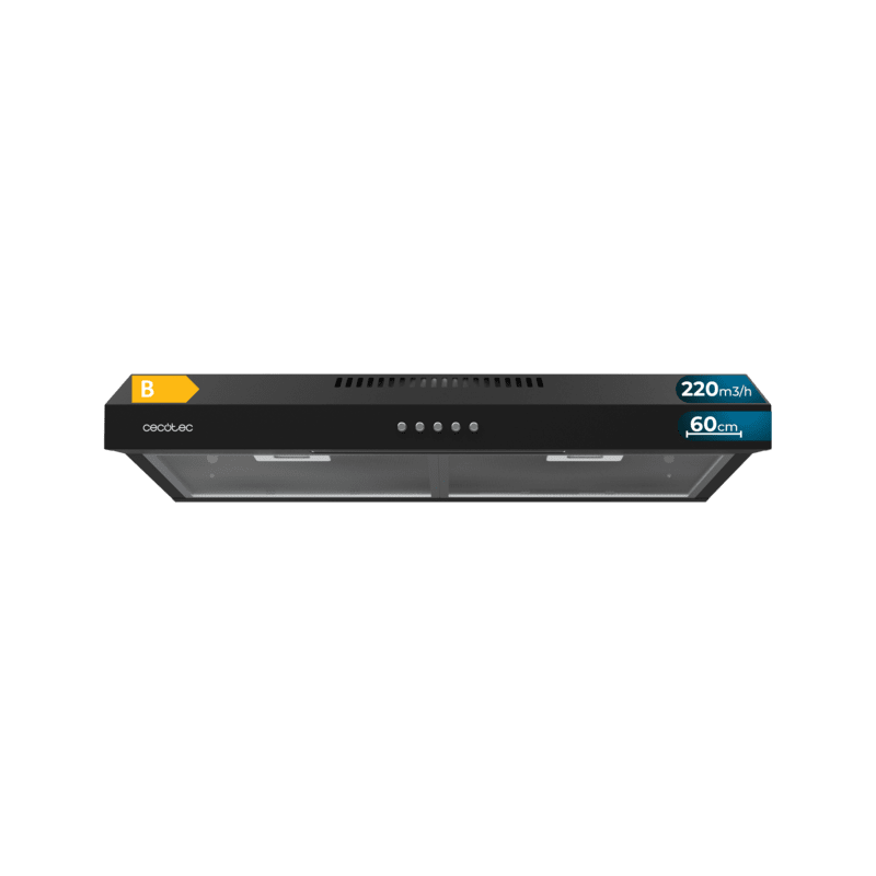 Herkömmliche Dunstabzugshaube Cecotec Bolero Flux CM 602200 Black B