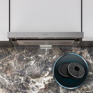 Herkömmliche Dunstabzugshaube Cecotec Bolero Flux TLM 606500 Inox A