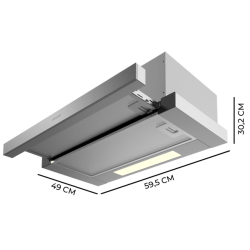 Herkömmliche Dunstabzugshaube Cecotec Bolero Flux TLM 606500 Inox A