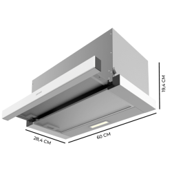 Campana Extractora Telescópica Cecotec Bolero Flux TLM 603500 White A