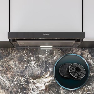 Teleskopische Dunstabzugshaube Cecotec Bolero Flux TLM 603500 Black A