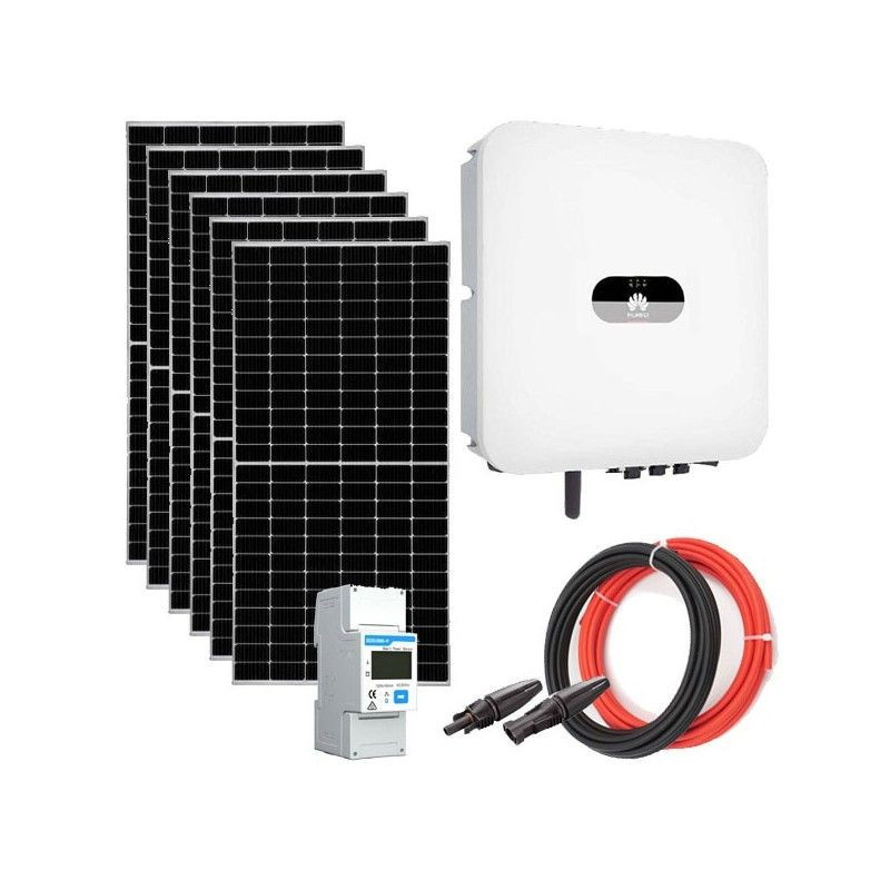 Kit Fotovoltaico con Inversor HUAWEI 6 kW KTL L1 Monofásico + 12 Paneles  Solares para un aumento del autoconsumo