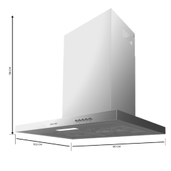 Dunstabzugshaube T Cecotec Bolero Flux TM 603500 Inox A
