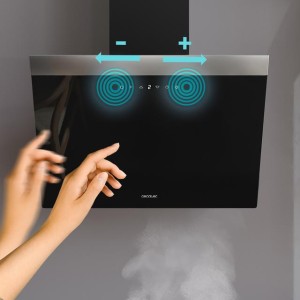 Campana Extractora Decorativa Cecotec Bolero Flux DT 606500 Glass Black A