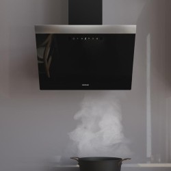 Campana Extractora Decorativa Cecotec Bolero Flux DT 606500 Glass Black A