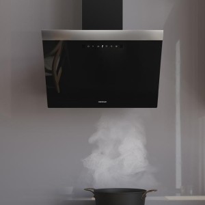 Campana Extractora Decorativa Cecotec Bolero Flux DT 606500 Glass Black A