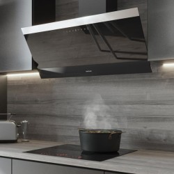 Dekorative Dunstabzugshaube Cecotec Bolero Flux DT 906500 Glass Black A