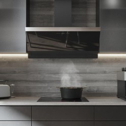 Campana Extractora Decorativa Cecotec Bolero Flux DT 906500 Glass Black A