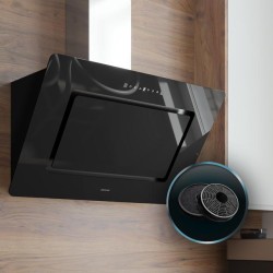 Campana Extractora Decorativa Cecotec Bolero Flux DT 908002 Glass Black B