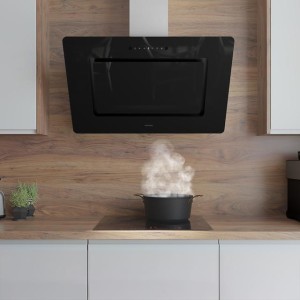 Campana Extractora Decorativa Cecotec Bolero Flux DT 908002 Glass Black B