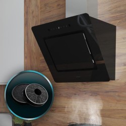 Dekorative Dunstabzugshaube Cecotec Bolero Flux DT 608002 Glass Black A++